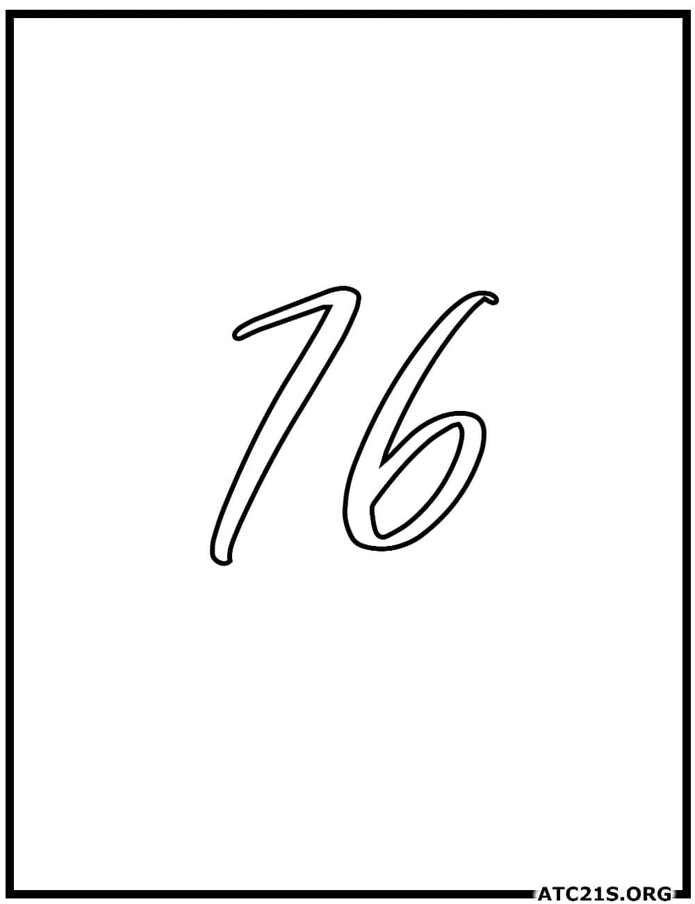 number_76_calligraphy_coloring_page