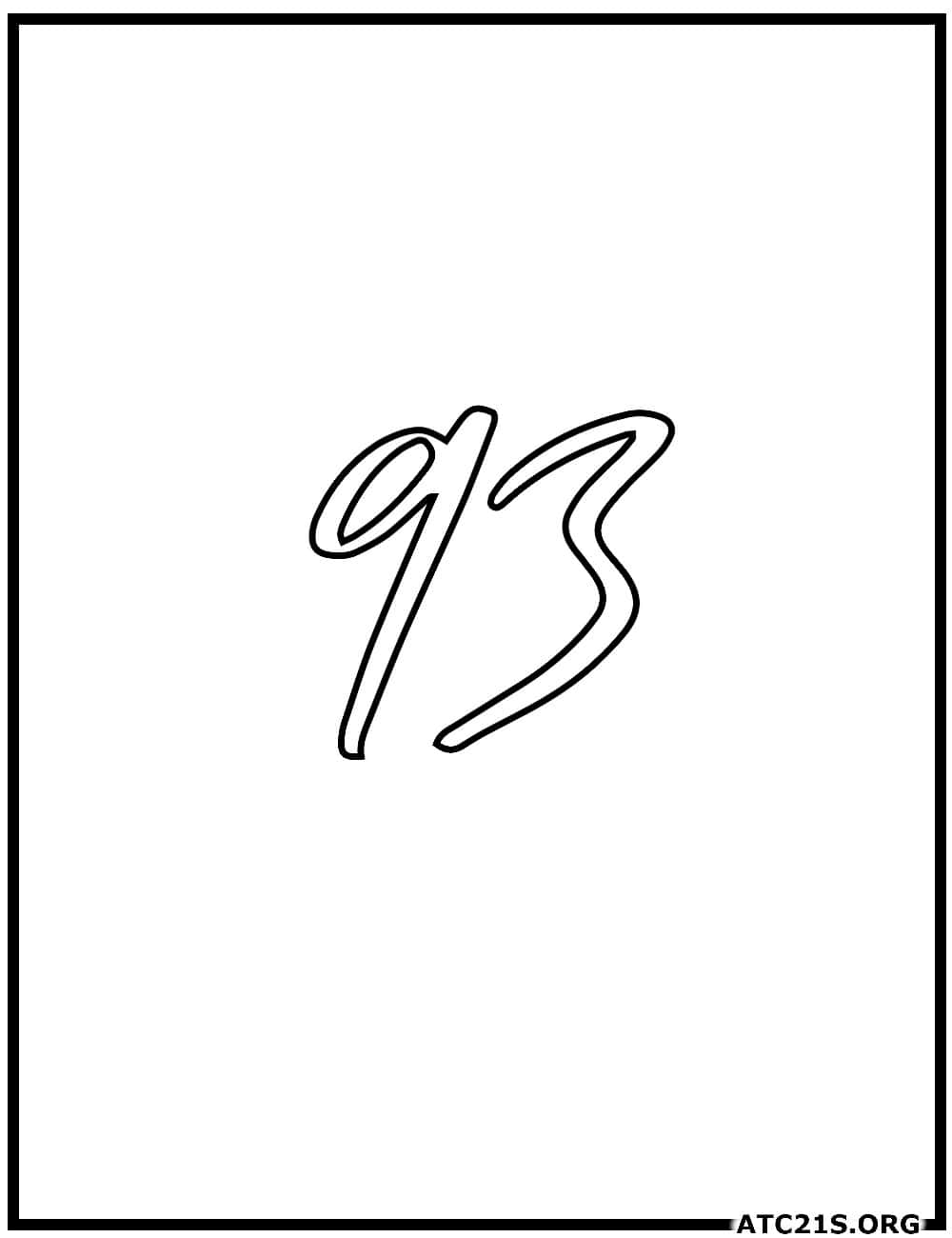 number_93_calligraphy_coloring_page
