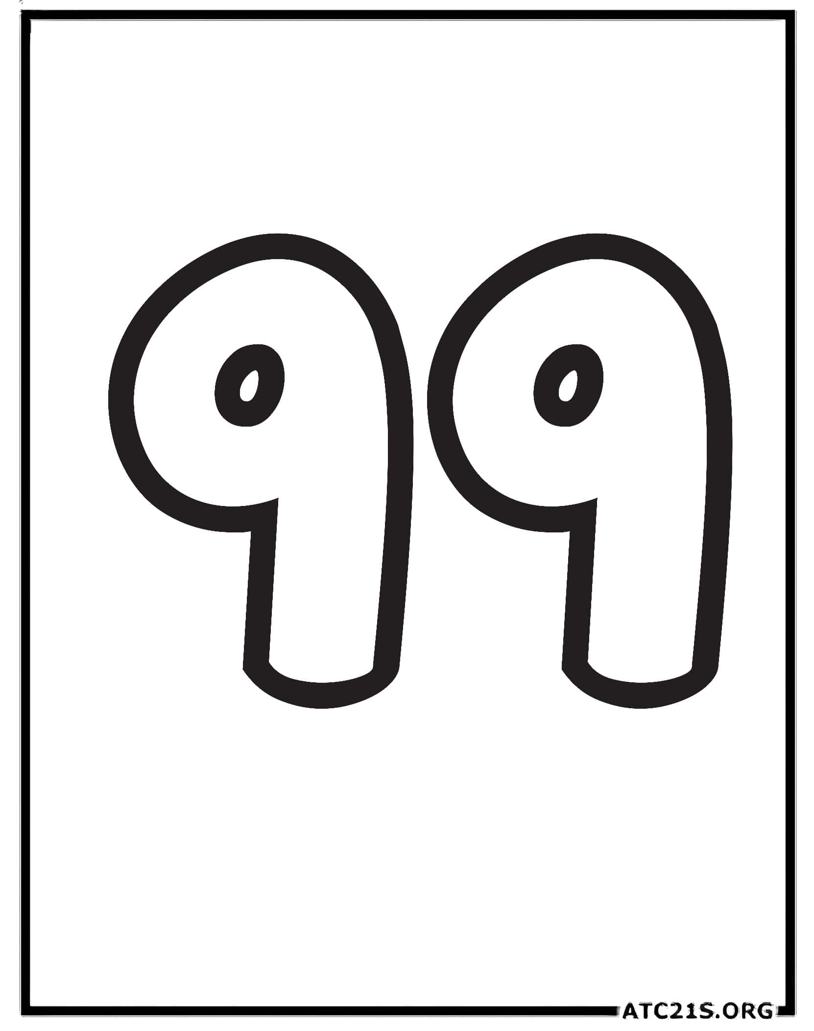 number_99_coloring_page